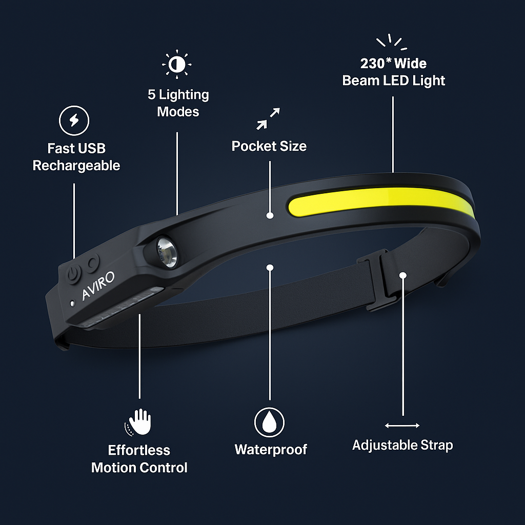 Aviro 230° LED Headlamp