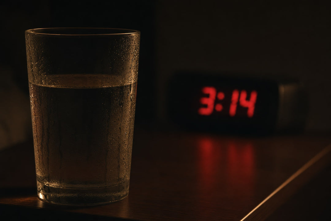 The glass is full and it was put there on purpose. That is the whole problem in one photograph.
